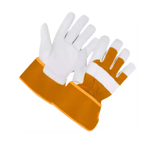 Guantes de trabajo de cuero de Palma de alta resistencia, guantes de trabajo de cuero protectores de mano dividida de vaca reforzada con protección de puño de seguridad - Product Image 5