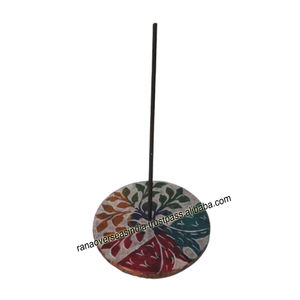 ที่ใส่ธูปใส่สบู่ทรงกลมทำด้วยมือหลากสีพร้อมต้นไม้แห่งชีวิตแกะสลักสำหรับตกแต่งบ้านและสำนักงาน - Product Image 1