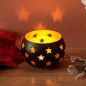 Porte-bougie chauffe-plat en aluminium moulé fait main au design moderne pour les dîners romantiques de Noël et les occasions spéciales - Quantité en gros - Product Image 4