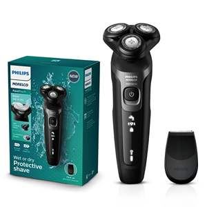 Rasoir électrique sans fil rechargeable pour hommes, rasoirs humides et secs avec tondeuse de précision, étanche IPX7 (version allemande) - Product Image 1
