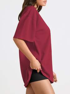 Camiseta de algodón para mujer Camiseta de manga corta OEM con personalización de logotipo para moda al por menor y al por mayor - Product Image 3