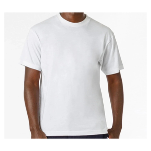 Camiseta informal 100% de algodón tejida de gran tamaño para hombre, corte holgado, ligero, transpirable, elegante, para uso diario - Product Image 4