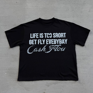 Camiseta Corta de Algodón 100% para Hombre al por Mayor, Estilo Urbano, Lisa, Personalizable, Vintage, Lavada, de Gran Gramaje, Holgada, Oversize, con Efecto Desgastado - Product Image 5