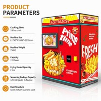 Distributeur automatique de frites, capacité de 120 boîtes, distributeur commercial de chips