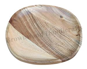 Assiette de service en bois d'acacia faite à la main, fournisseur de quantité en gros finie en bois naturel à un prix raisonnable - Product Image 6