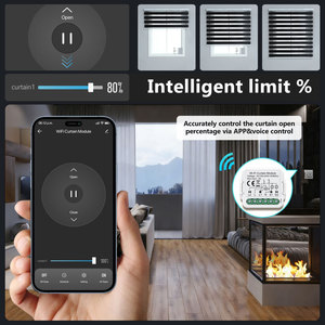 Módulo de Cortina Inteligente Tuya Wi-Fi de 1 Canal, Sin RF, AC100-240V, Control por Aplicación y Voz para Motor de Persiana Enrollable PST-C01, de Fábrica China - Product Image 5