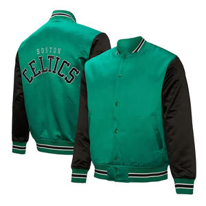 Chaqueta de satén Unisex 49ers Bomber a granel personalizable con logotipo bordado Ropa de calle de invierno súper delgada teñida a color personalizado - Product Image 1