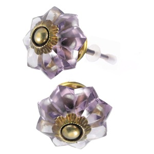 Perillas de melón púrpura de cristal de lujo europeo manija y tirador de puerta de cajón de armario de cocina y tocador de dormitorio - Product Image 2