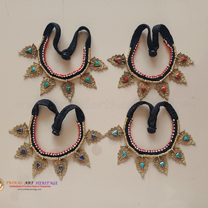 Declaración Tribal Kuchi collar hecho a mano étnico gargantilla afgana Festival joyería para mujeres con cierre de botón ajustable - Product Image 2