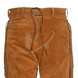 Pantalon en cuir suédé léger pour hommes, vêtements décontractés pantalons pour hommes de qualité supérieure - Product Image 5