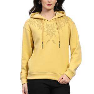 Sweat-shirt à col rond en molleton 100% coton biologique pour femme, taille XXL, hiver, à capuche, avec impression de marque privée, adapté à l'impression - Product Image 1