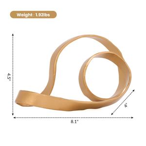 Escultura Moderna de Metal Pulido en Oro para Decoración del Hogar, Oficina y Sala de Estar, Ideal para Regalos - Product Image 4