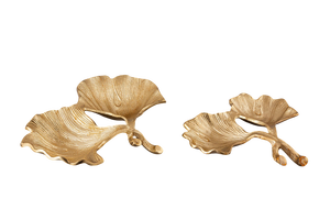 Cuenco decorativo con forma de hoja de fundición de Metal, cuenco con acabado antiguo dorado, cuenco de Metal con forma de hoja, bandeja para servir alimentos y cuenco - Product Image 4