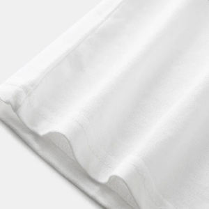 Nouveau 2025 T-shirt noir Logo chemises haute qualité goutte épaule lourd épais uni coton Polyester blanc Logo noir T-Shirt - Product Image 5