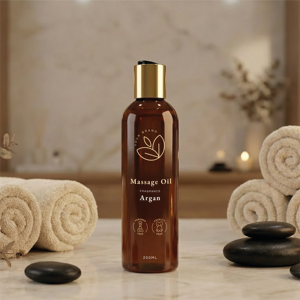 Huile de massage raffermissante anti-âge à la vitamine C, au parfum d'argan doux, pour tous types de peaux, taille personnalisable, fabrication OEM ODM, marque privée - Product Image 1