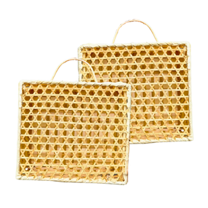 Paniers en bambou tissés fabriqués en forme de valise Style rustique pour invité et cadeau de vacances cadeau d'invité de mariage panier de Pâques - Product Image 1