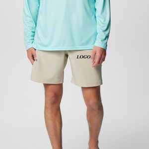 Servicio OEM para Compradores al por Mayor, Pantalones Cortos Casuales para Hombre de Color Sólido con Diseño de Logotipo Personalizado, Corte Regular, Precio al por Mayor con Cierre de Botón - Product Image 1