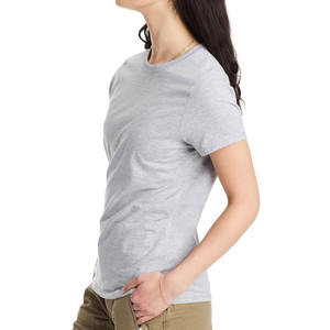 Camisetas de manga corta ajustadas de algodón Premium para mujer, camisetas regulares ajustadas transpirables de alta calidad - Product Image 1