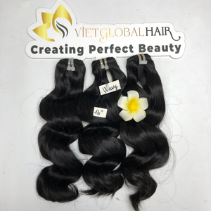 ผมแท้สีดำธรรมชาติแบบคู่ผมลอนแบบไม่ผ่านกระบวนการผมลอนเวียดนามผมสีดำธรรมชาติ - Product Image 2