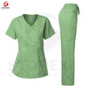 Customized Private Label Solid Grey Male Nurse Scrubs Suit different Style Medic Uniforms <b>Set</b> for US Medical Professionals - Product Image 4
