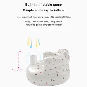 3-36 Monate Weicher und bequemer aufblasbarer Kindersitz Kinder bades tuhl mit Rückens tütze für das Füttern im Wohnzimmer - Product Image 2