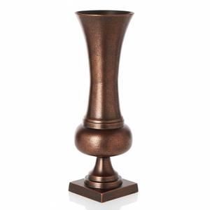 Vase Trompette en Métal Fait Main Classique Moderne Finition Cuivre Antique pour Anniversaire Décoration de Table Grand Vase à Fleurs - Product Image 6
