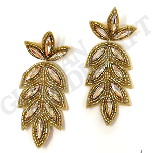 Beaded Embroidery Cotton Handmade Embroidered Fashion Multi-Colour Women's Earrings <b>Artificial</b> Jewelry <b>Best</b> Quality Wholesale - Product Image 1