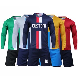 T-shirts à manches longues Shorts maillot de football costume pour hommes personnalisé personnalisé mâle respirant vêtements de sport - Product Image 1