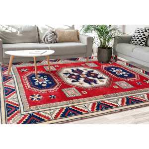 Alfombra Tribal Azteca: Alfombra Antideslizante para Entrada, Decoración Rústica, con Pelo Suave - Product Image 1