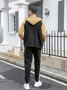 Automne hiver imprimé à capuche marque de mode sweat à capuche pantalons de survêtement ensemble hommes vêtements de sport décontractés Logo personnalisé usine respirant polaire - Product Image 4