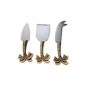 New Look Gold Metal Cheese Set para queso Diseño elegante con calidad de exportación Home Hotel Restaurant Uso - Product Image 4