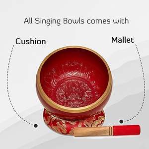 Japanese Singing Bowl <b>Set</b> Handmade Sound Healing Bowl Hammered Himalayan Brass Metal Meditation Large Sing Bowl - Product Image 3