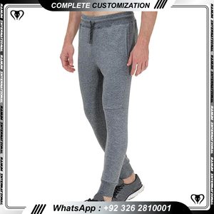 Pantalon de survêtement fuselé de sport pour homme Pantalon de survêtement en coton de couleur personnalisée bon marché Pantalon de survêtement taille moyenne Style décontracté pour la course à pied Lavage foncé - Product Image 4