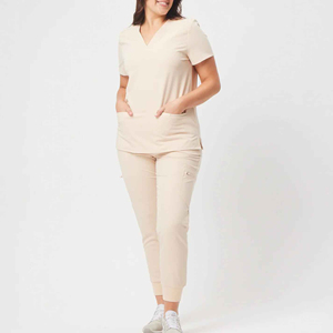 Proveedor profesional, uniformes médicos personalizados, conjuntos de uniformes, enfermera de alta calidad, manga corta, uniformes médicos, bolsillos, LICRA/Lona de poliéster - Product Image 4