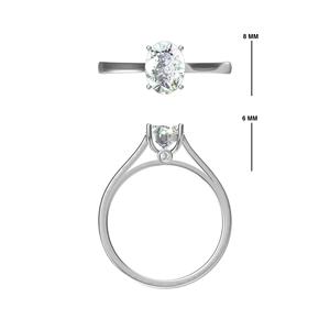 แหวนเพชรผู้หญิง Celavo Shimmer Elegance ดีไซน์ทันสมัย สวยงาม คุณภาพสูง ทอง 10K/14K/18K เพชรเลี้ยงในห้องปฏิบัติการ ทรงบริลเลียนท์ ชุบโรเดียม - Product Image 2