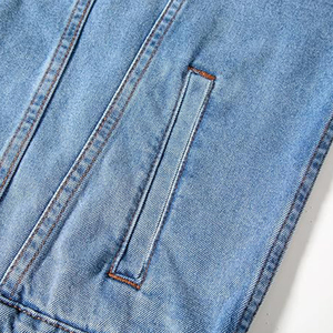 Chaqueta vaquera de invierno de alta calidad para hombre, pantalones Cargo elegantes, ropa informal de Hip Hop, chaqueta vaquera cálida personalizada al por mayor OEM - Product Image 4