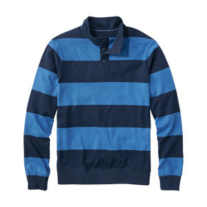 T-shirt polo de rugby vintage pour homme, col montant, rayé, unisexe, jersey de football, tricoté, surdimensionné, manches longues, sublimation - Product Image 1