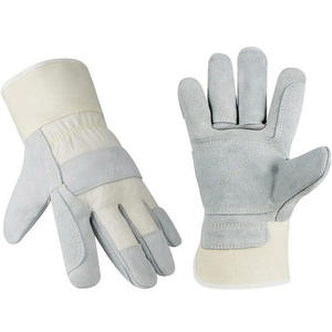 Guantes de Trabajo de Seguridad Industrial de Cuero de Palma Única con Forro Morado para Soldadura y Protección de Manos - Product Image 6