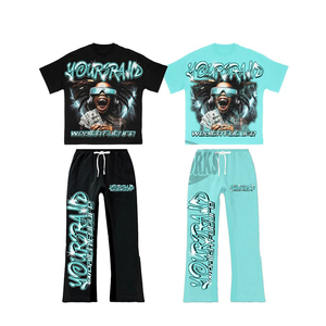 Chándal personalizado de fabricante, ropa de calle, Jersey acampanado, chándales para hombre, conjunto de pantalones de chándal y sudadera con capucha para hombre - Product Image 6