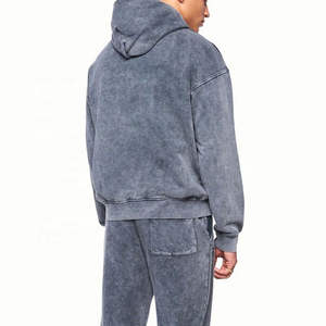 Survêtement en molleton de coton délavé à l'acide pour hommes, tissu extensible haute performance, vêtements de course, fabrication OEM/ODM en usine - Product Image 2