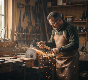 Hacha Viking Industrial de Doble Hoja de Acero con Alto Contenido de Carbono, Hecha a Mano, Pulida, Forjada, Extractor de Clavos, para Caza y Camping, Modelo Rose - Product Image 3