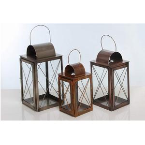 Linterna de vela de hierro con forma personalizada de Color blanco y negro de calidad de exportación, Juego de 2 a la venta - Product Image 2