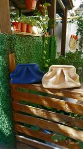 Bolsa de verano de paja oscura hecha a mano, bolso de mano de verano de ganchillo, cierre abierto, borla, bolso de playa personalizable, bolso de mimbre - Product Image 6