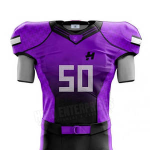 2023 American Football Uniform <b>Purple</b> and Black Colors Quick Dry <b>High</b> Quality Design for Sport Use - Product Image 3