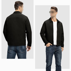 Chaqueta de Color Sólido de Nuevo Diseño al por Mayor para Hombre, Chaqueta Cortavientos de Manga Larga Hecha a Medida, Estilo Clásico - Product Image 4