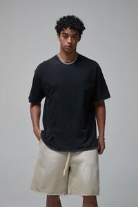 Camiseta Oversize de Algodón 100% de Alto Gramaje para Hombre, Estilo Vintage con Lavado a la Piedra, Venta al por Mayor de Fábrica, Fabricante de Camisetas Lisas para Hombre con Lavado Ácido - Product Image 5