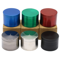 Broyeur à herbes de luxe 4 pièces de haute qualité, multifonctionnel, noir, magnétique, accessoires en métal en vrac