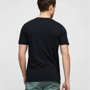 T-shirt basique en coton uni pour homme, tissu léger et doux, fournisseur OEM - Product Image 2
