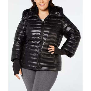 Giacca Imbottita Plus Size da Donna Calvin Klein, Nera, Taglia 3X, Antivento, Calda, Impermeabile, in Nylon con Cappuccio per Inverno e Autunno - Product Image 1