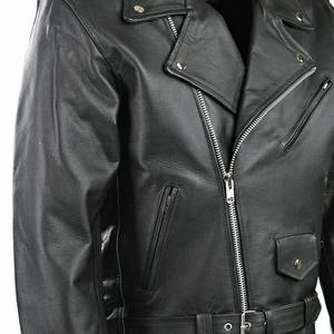 Hombres PU Chaqueta de cuero de la motocicleta de la moda Slim Fit Abrigo de cuero - Product Image 4